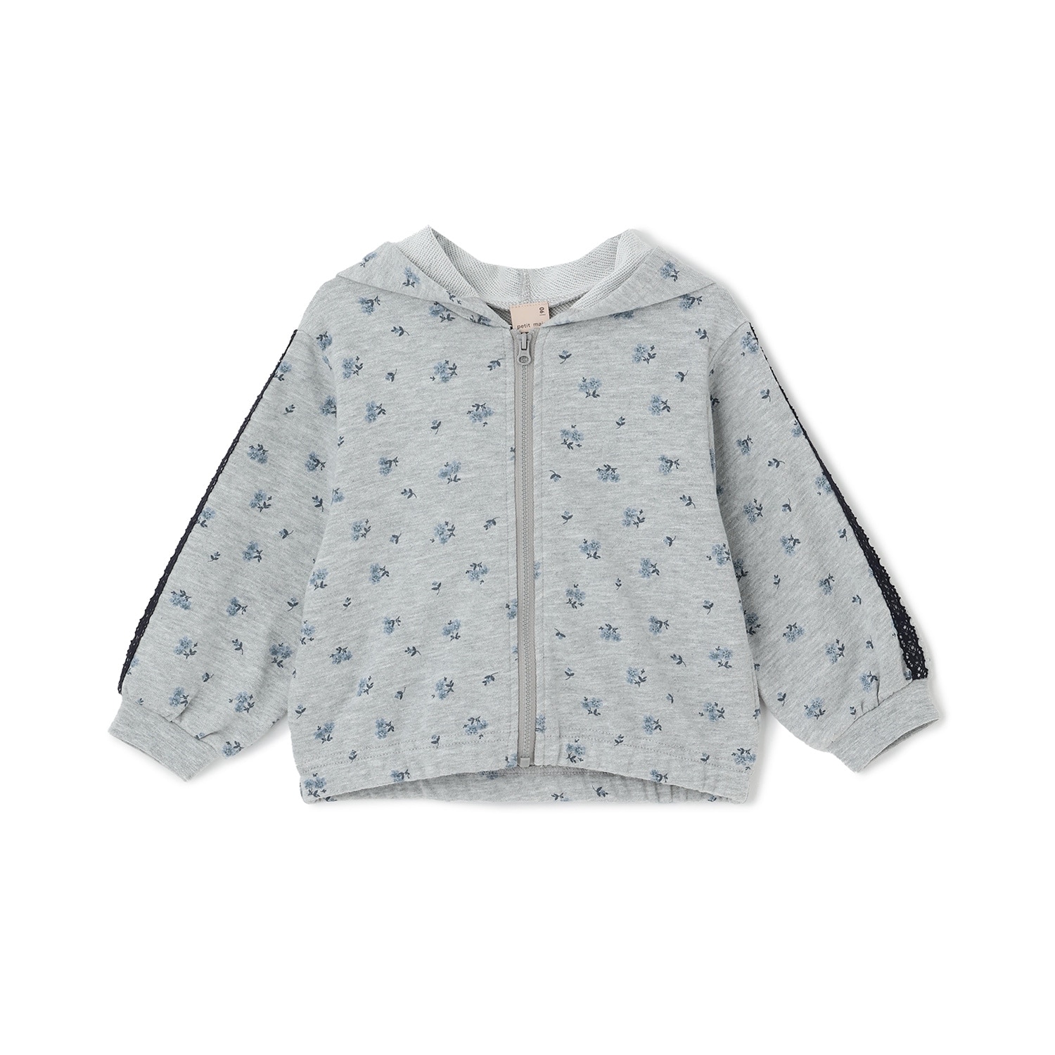 【リンク/防花粉】花柄ジップパーカー