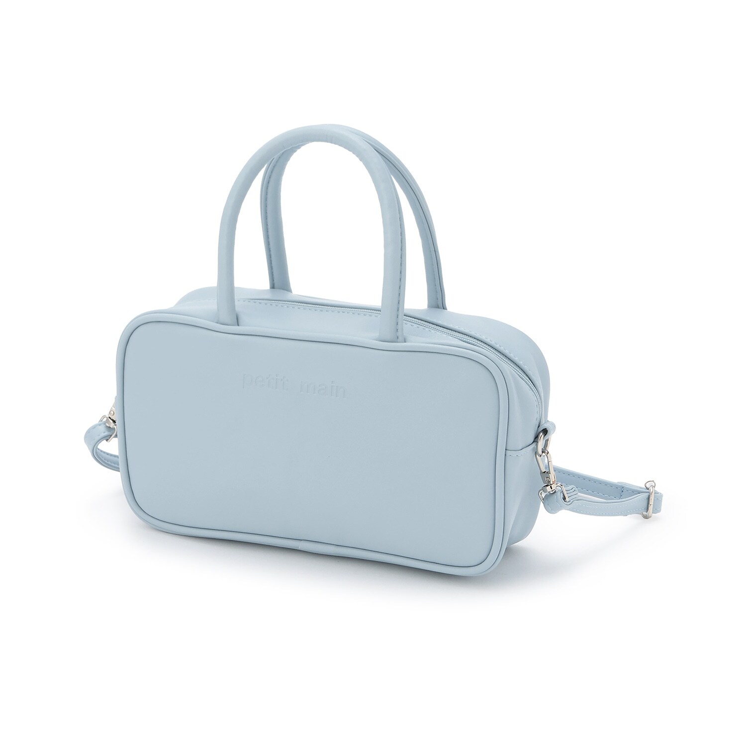 レザー調ボストンバッグ