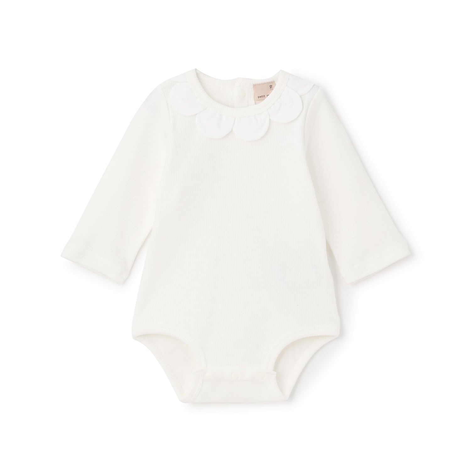 スカラップ衿ロンパース