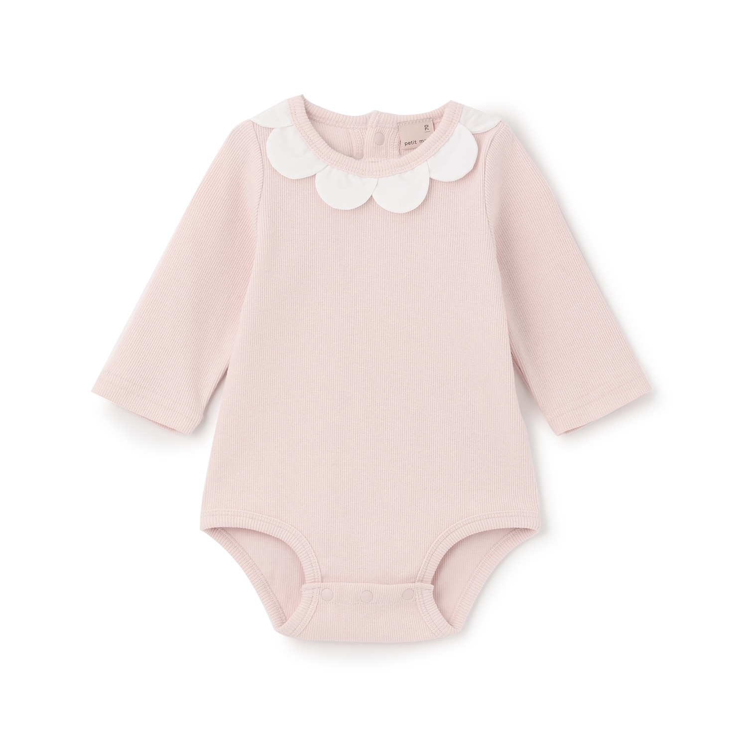 スカラップ衿ロンパース