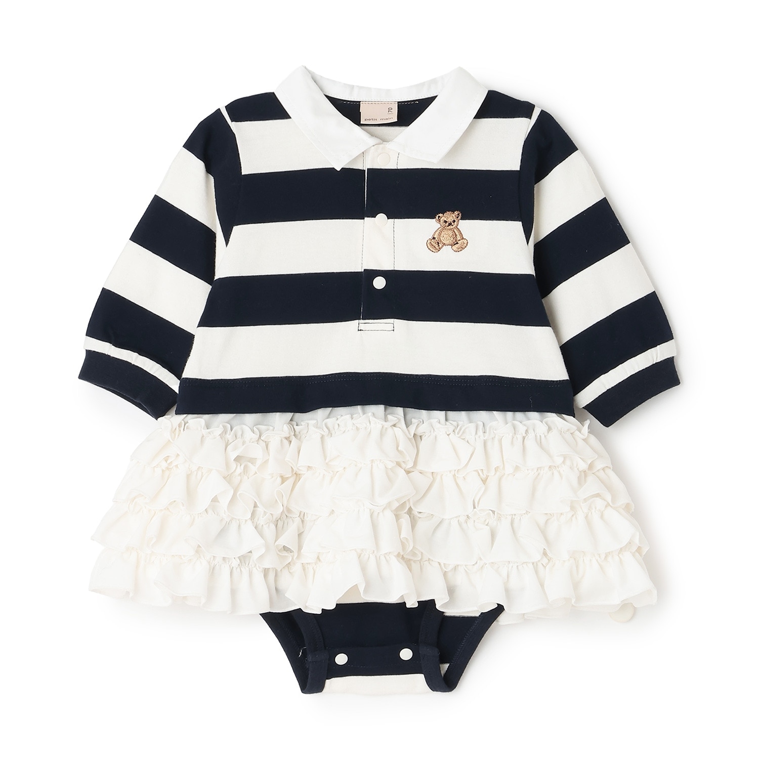 【リンク】ラガー衿ドッキングロンパース