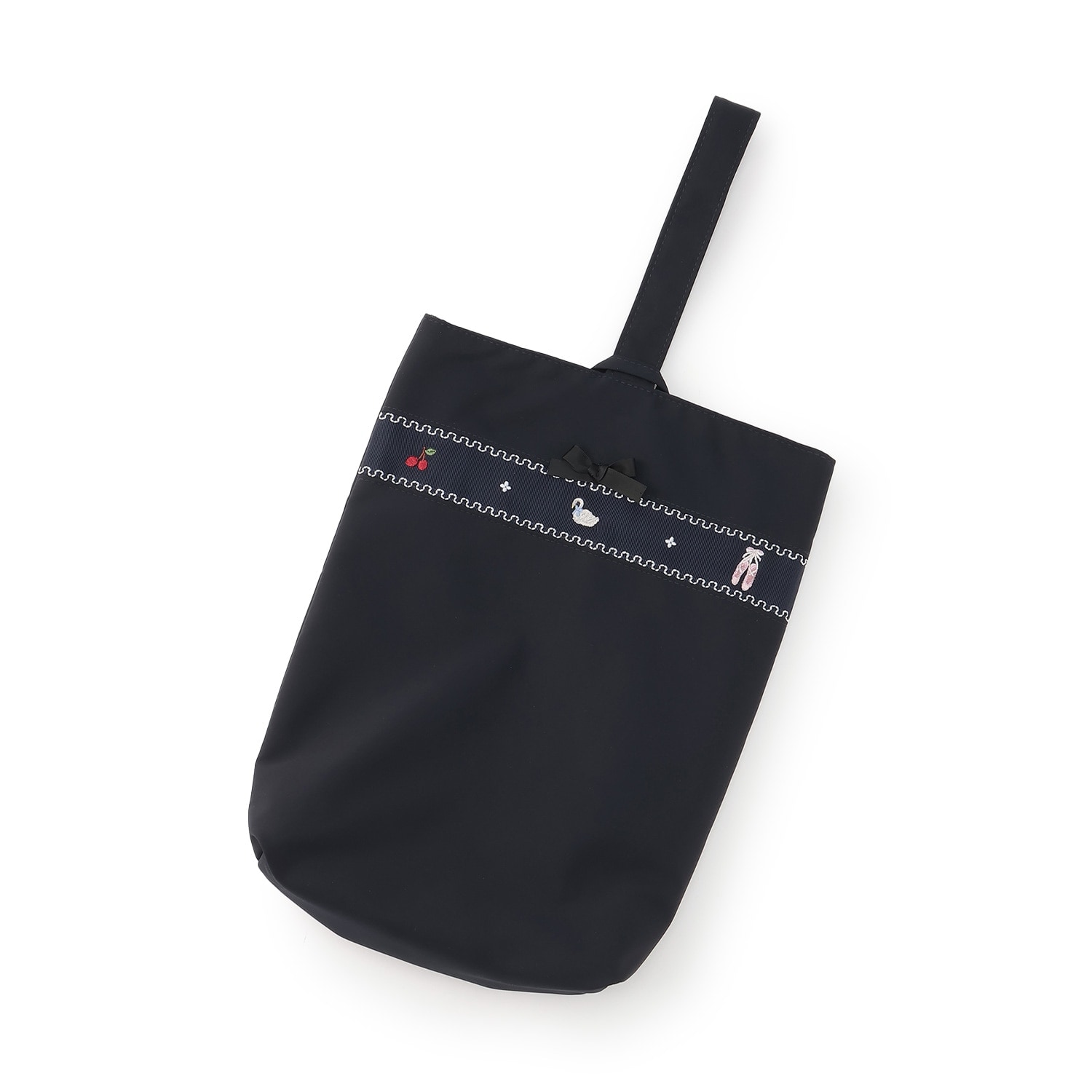 【通園・通学グッズ】GIRLS刺しゅうシューズバッグ