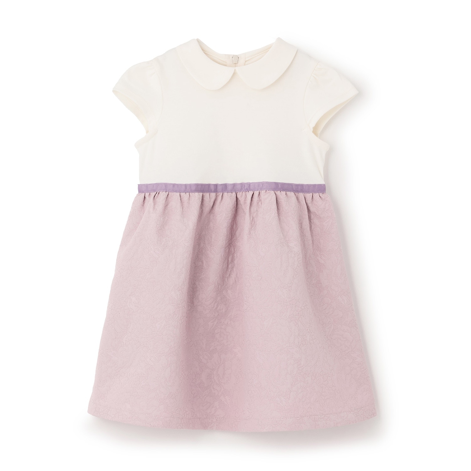 ジャガード切り替えワンピース