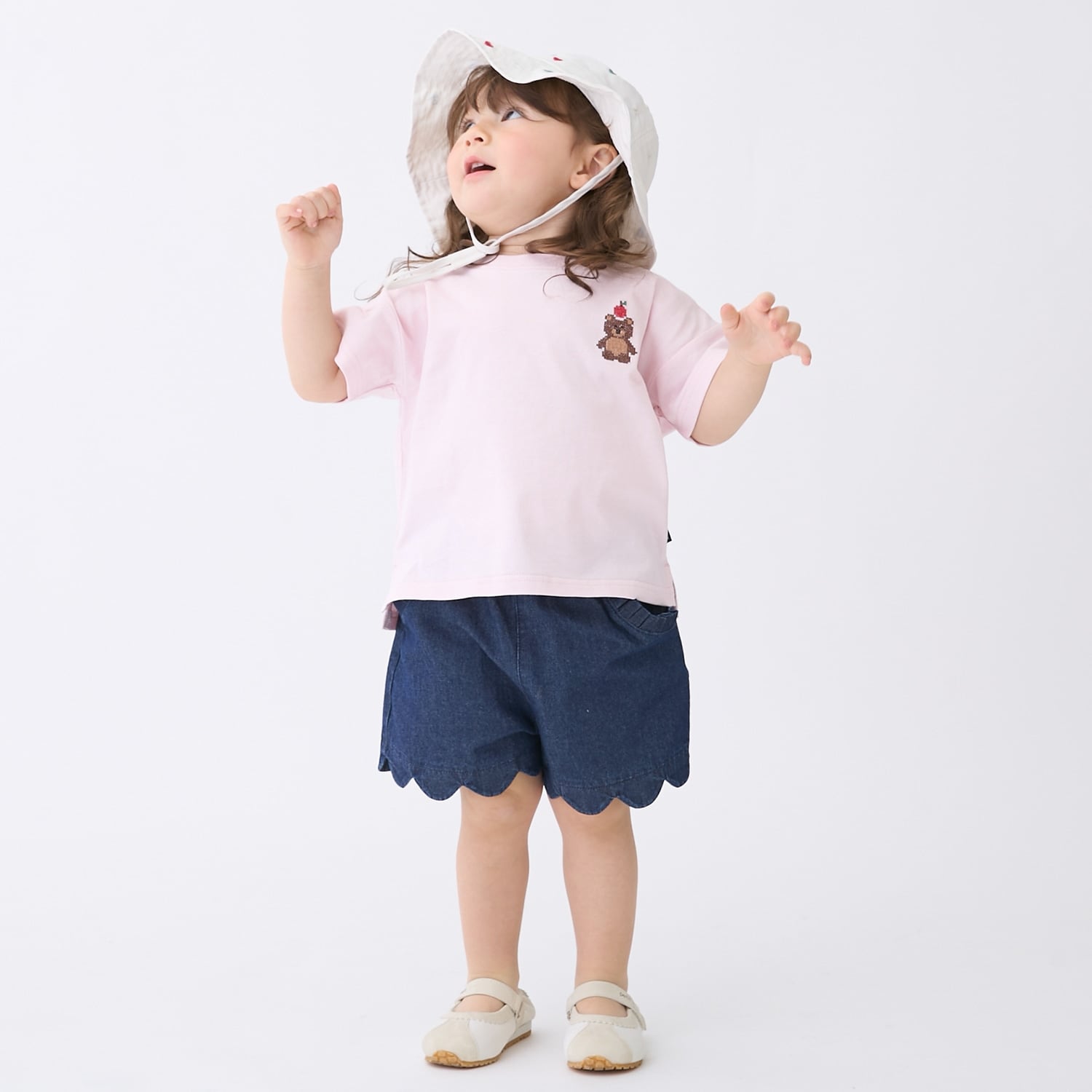 【防汚加工】スカラップショートパンツ