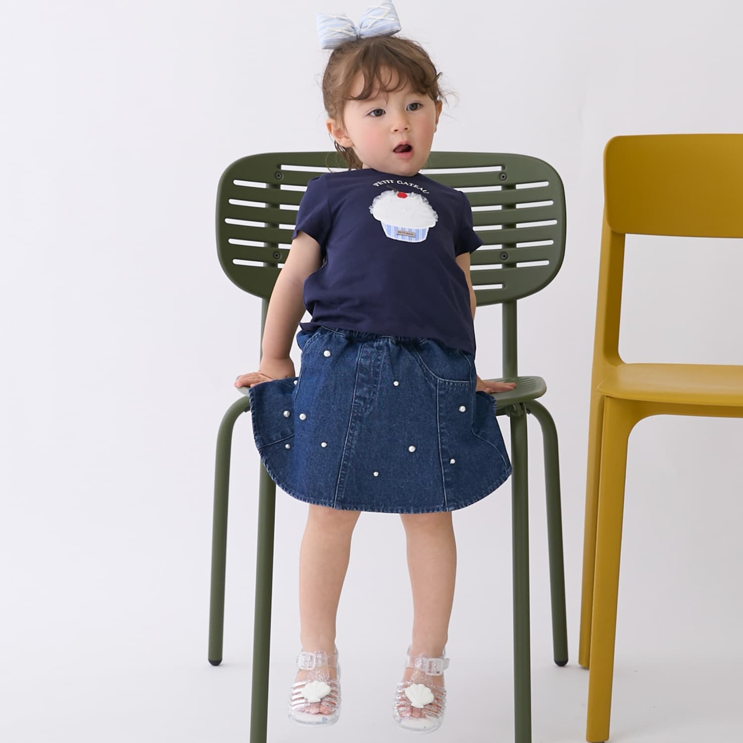 パールデニムフレアスカパン