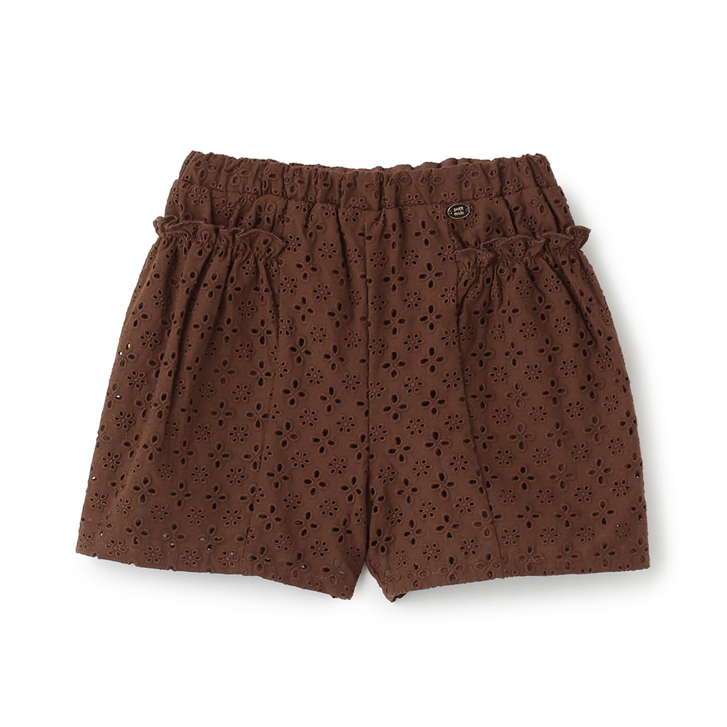 サイドギャザーレースショートパンツ