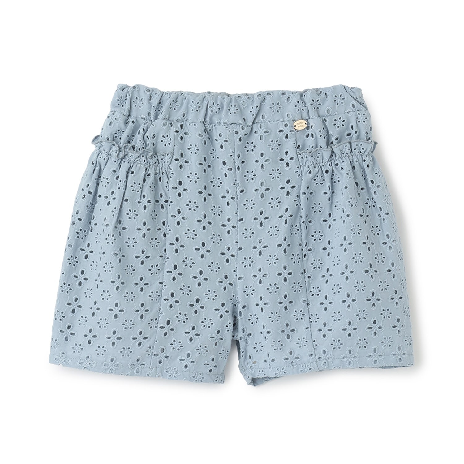 サイドギャザーレースショートパンツ