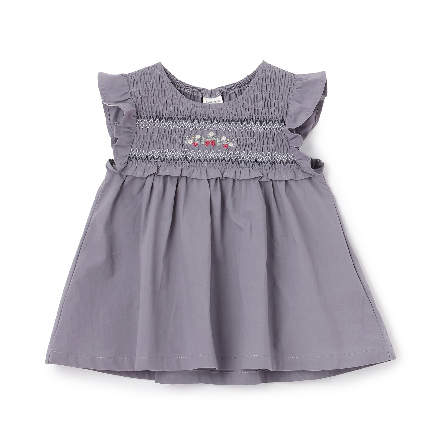 いちご刺しゅうシャーリングチュニック