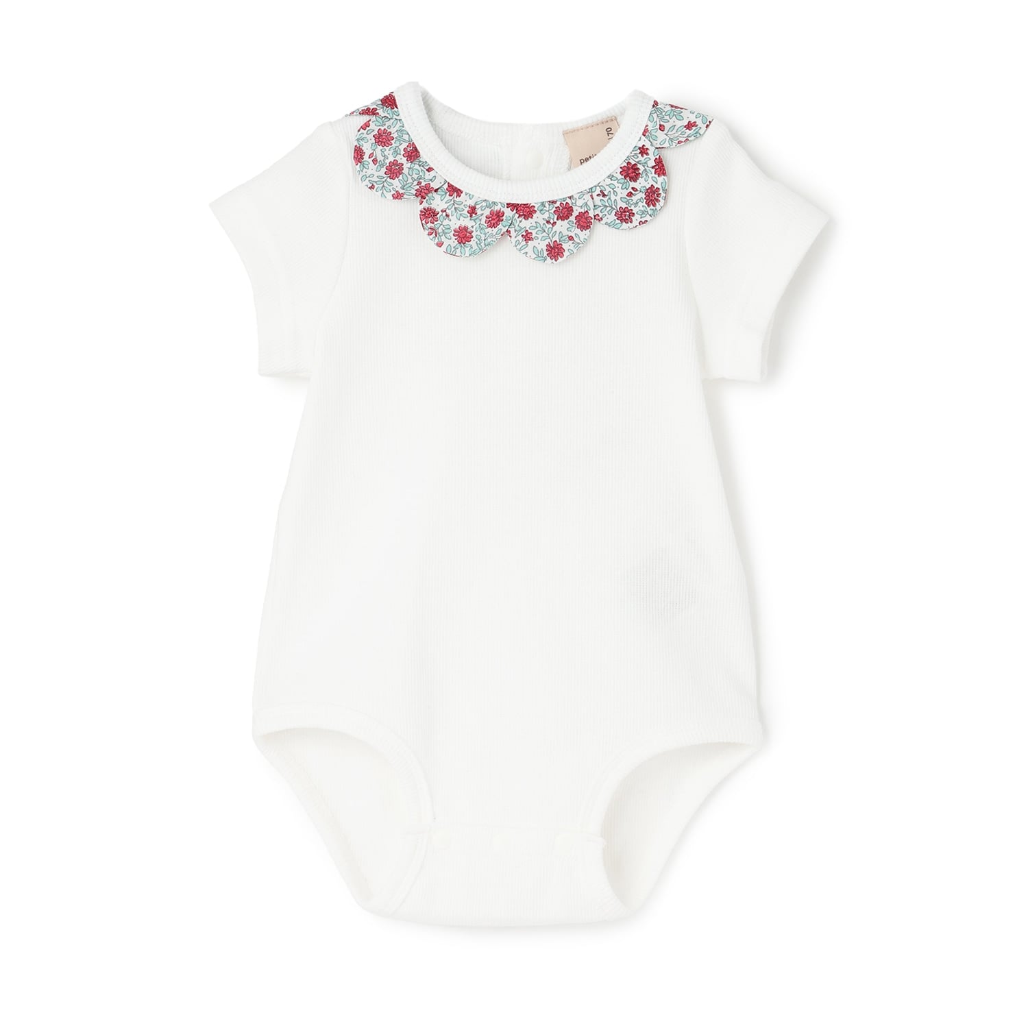 半袖スカラップロンパース