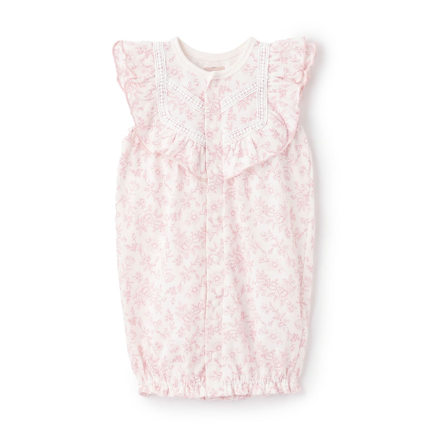 花柄フリル2wayオール