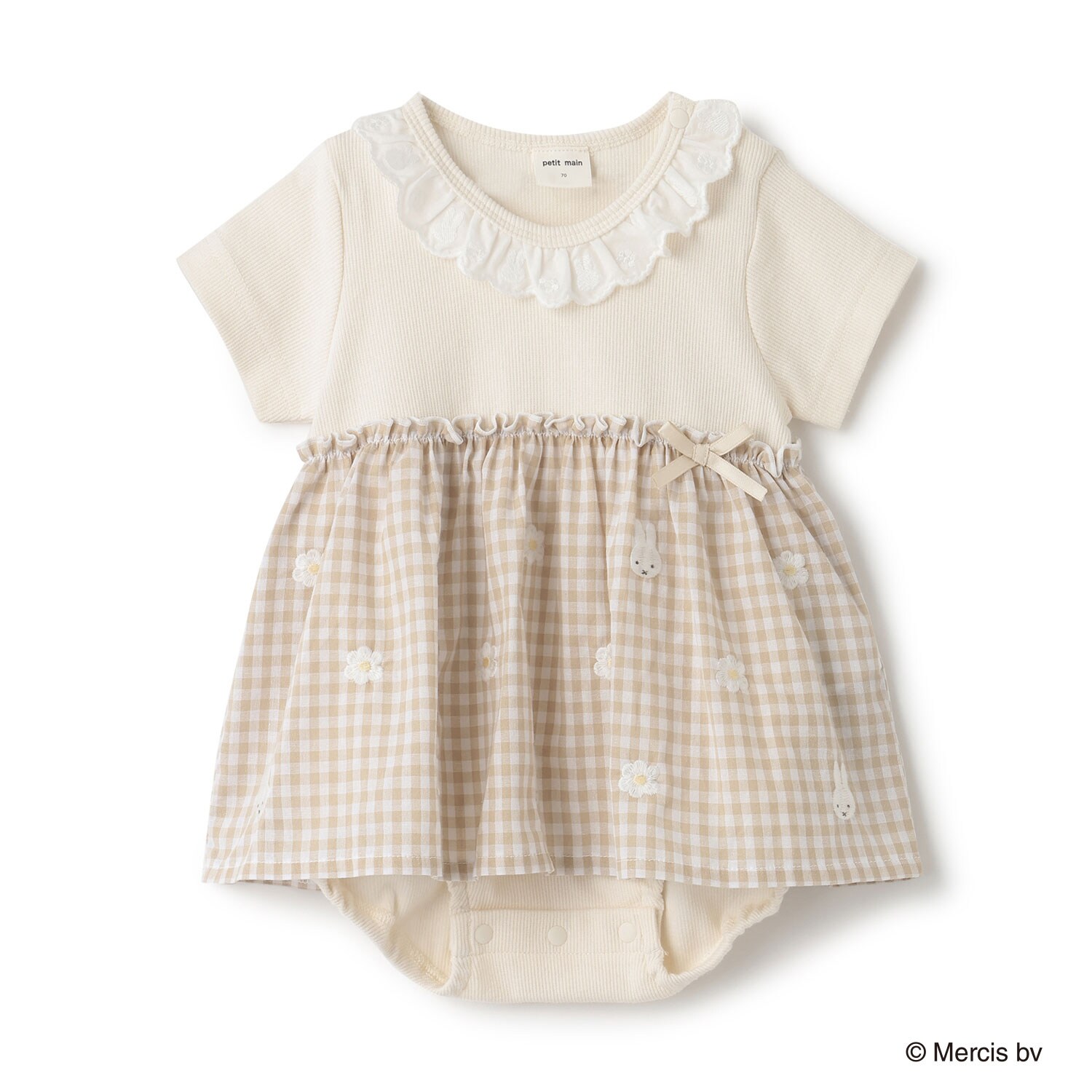 【miffy】お花刺しゅうロンパース