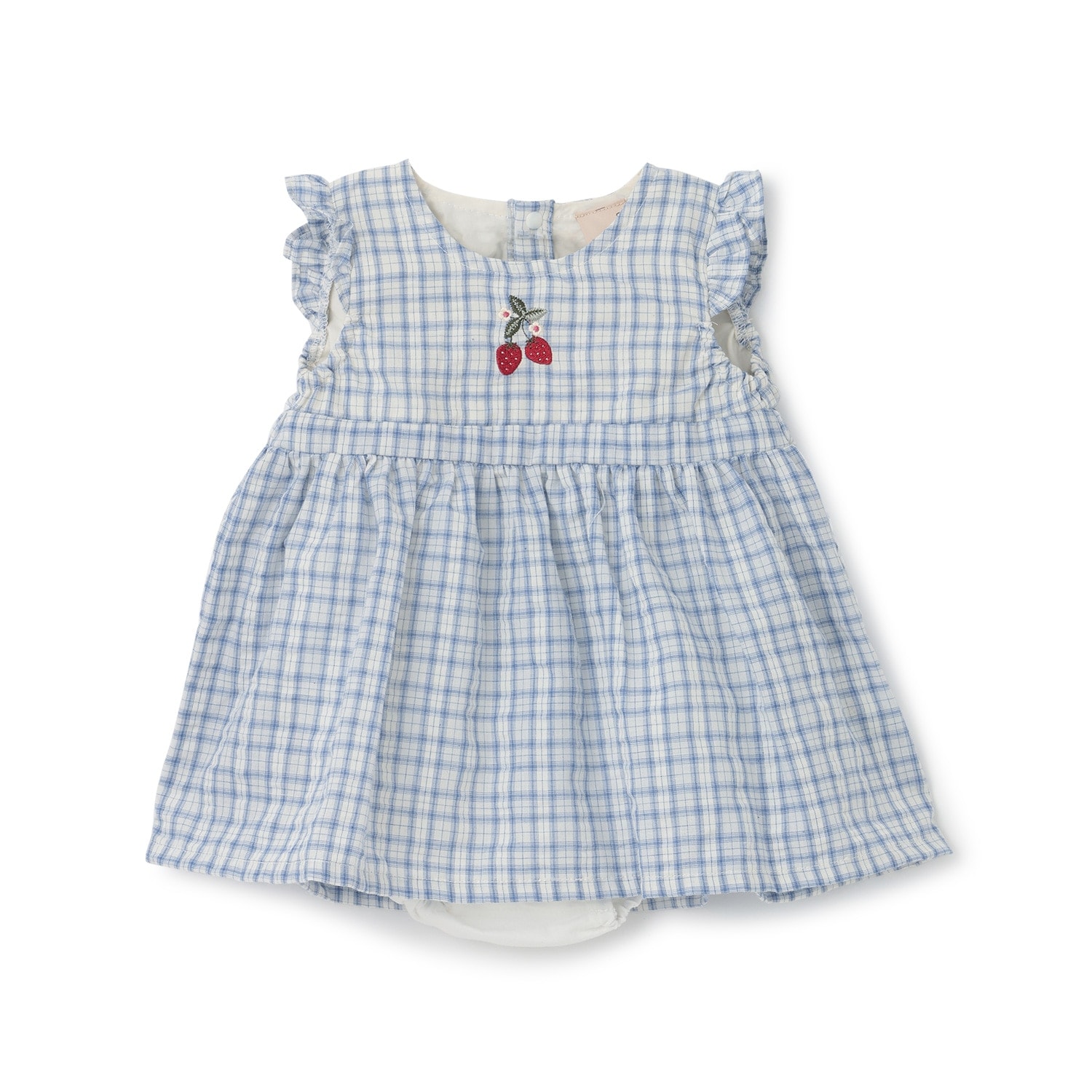 チェックOPロンパース/E