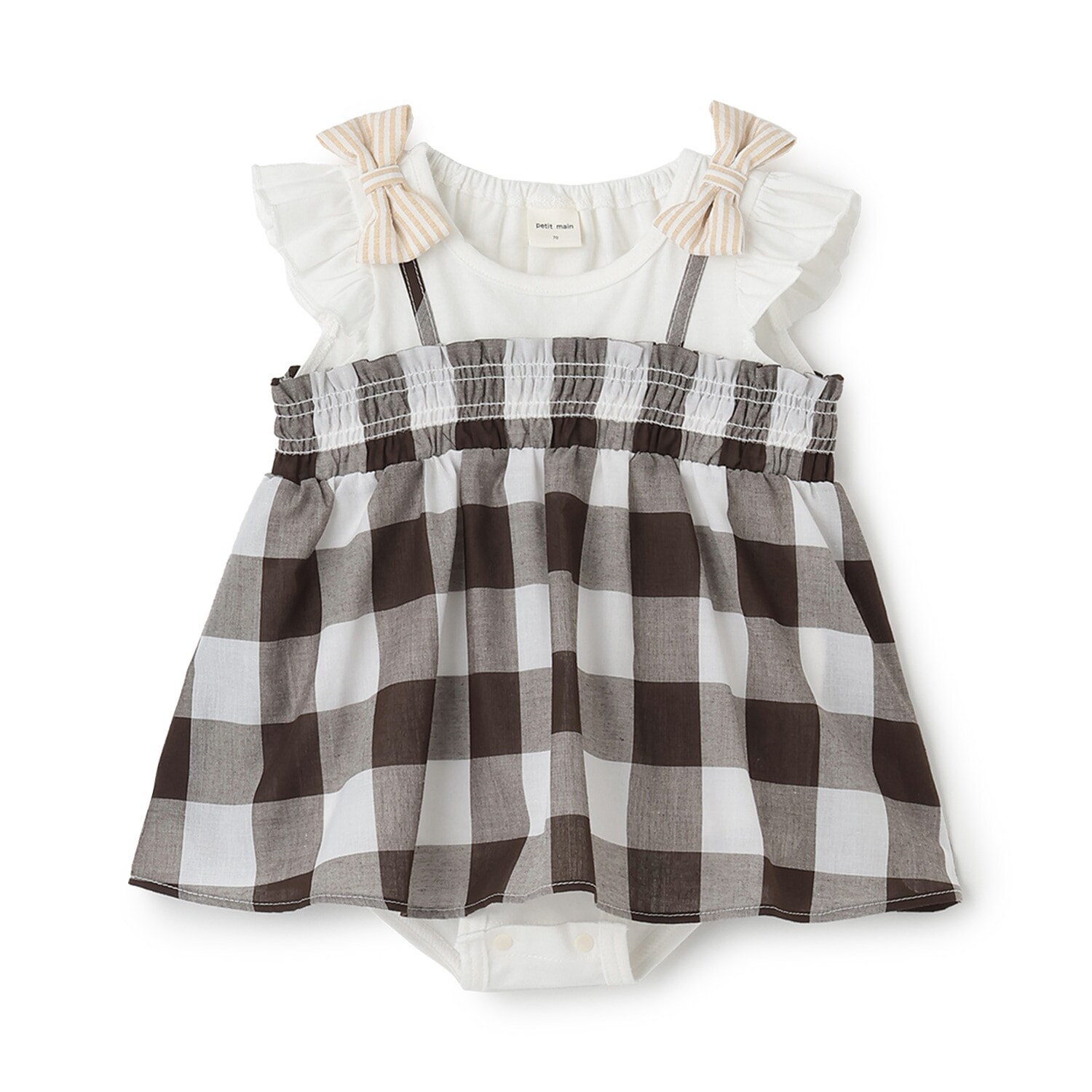 【リンク】ブロックチェックOPロンパース