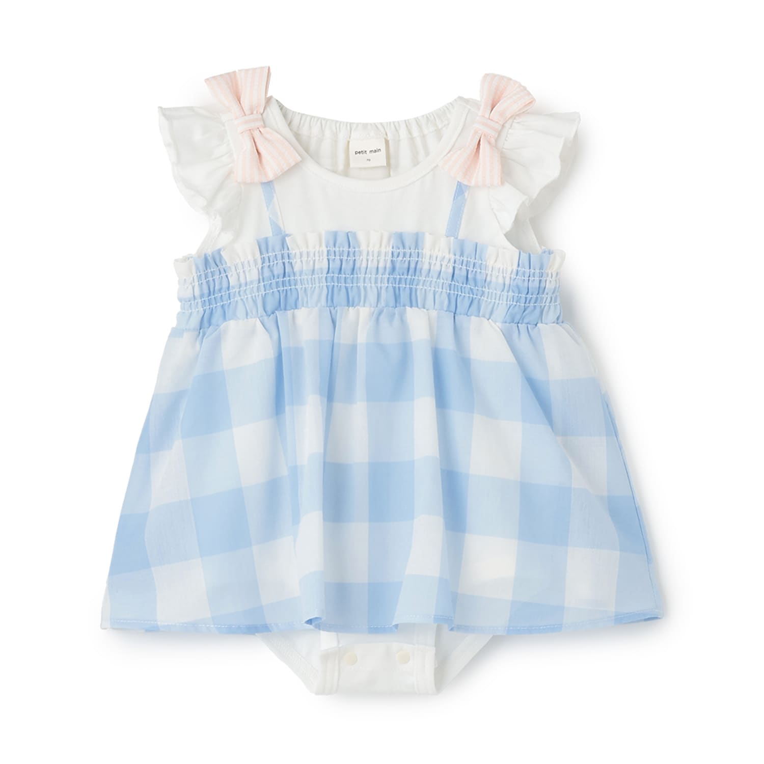 【リンク】ブロックチェックOPロンパース