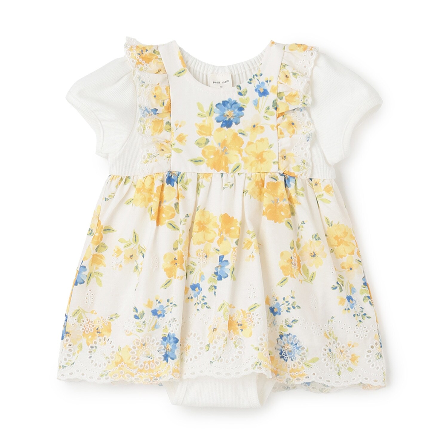 ショルダーフリルOPロンパース