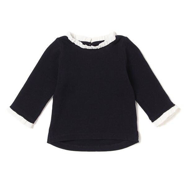 フリルつきテレコTシャツ