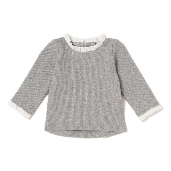 フリルつきテレコTシャツ