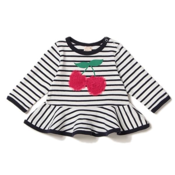 チェリーモチーフつきＴシャツ