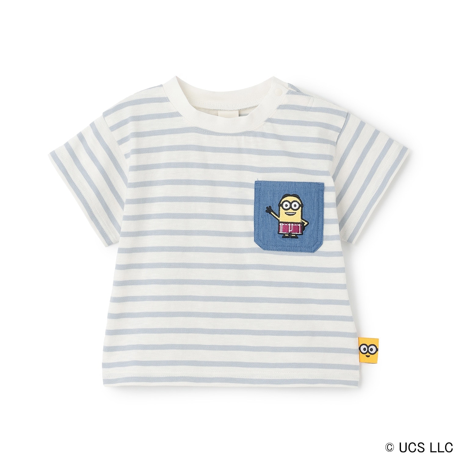【ミニオン】夏あそびスラブボーダー半袖Tシャツ