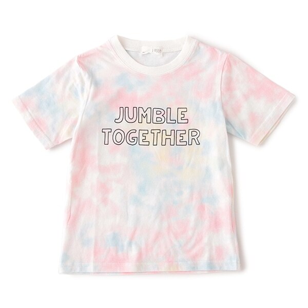 ムラ染めプリントTシャツ