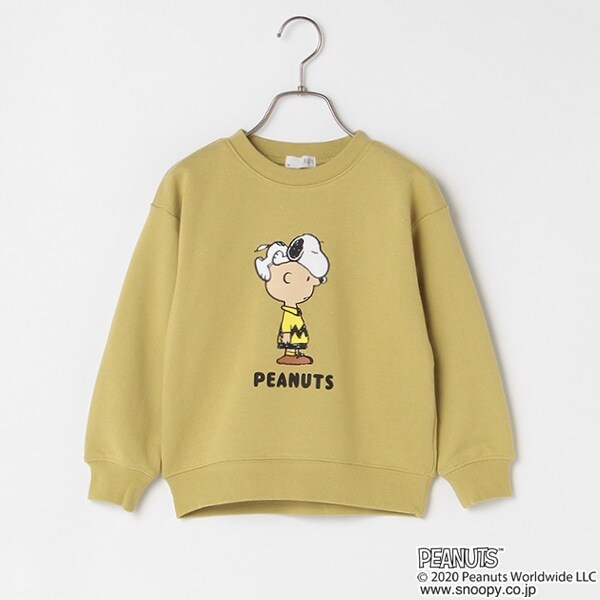 b・ROOM PEANUTS裏毛 スヌーピーアソートプリントトレーナー