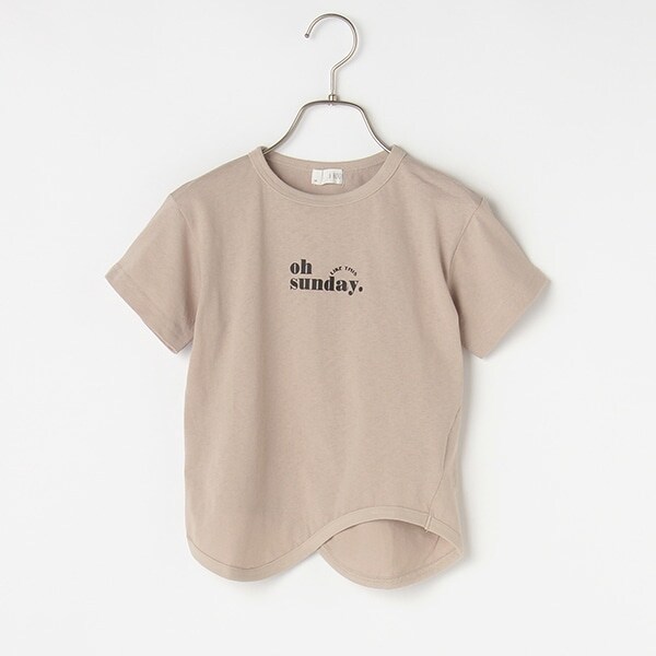 裾ラウンド半袖Tシャツ