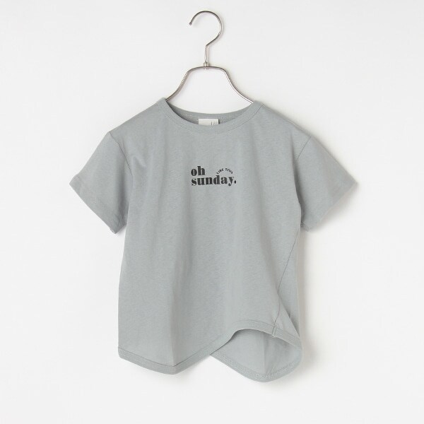 裾ラウンド半袖Tシャツ