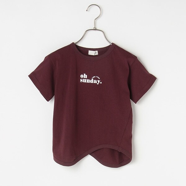 裾ラウンド半袖Tシャツ