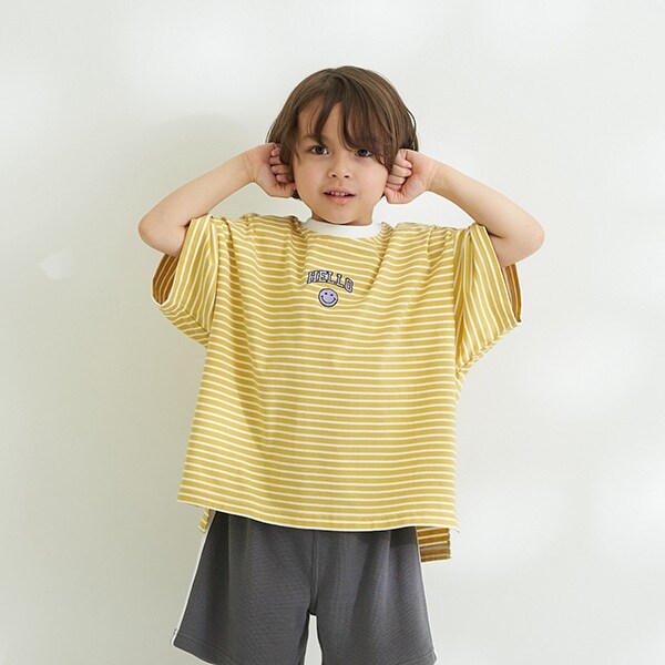 ビッグシルエットボーダー半袖Tシャツ
