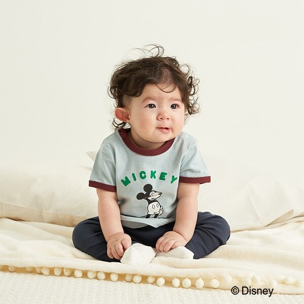 【DISNEY】MICKEY/アソートリンガーTシャツ(baby）