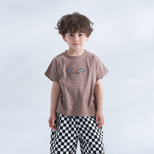 ダイナソー刺しゅうドルマンTシャツ