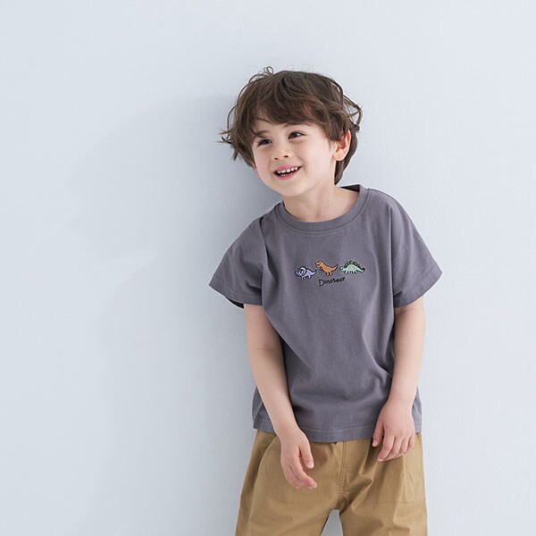 ダイナソー刺しゅうドルマンTシャツ