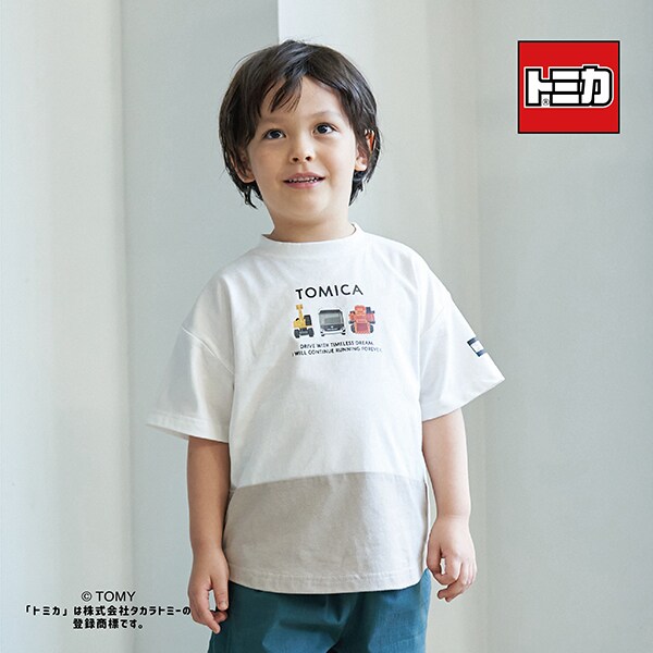 【トミカ】バイカラーTOMICAプリントTシャツ