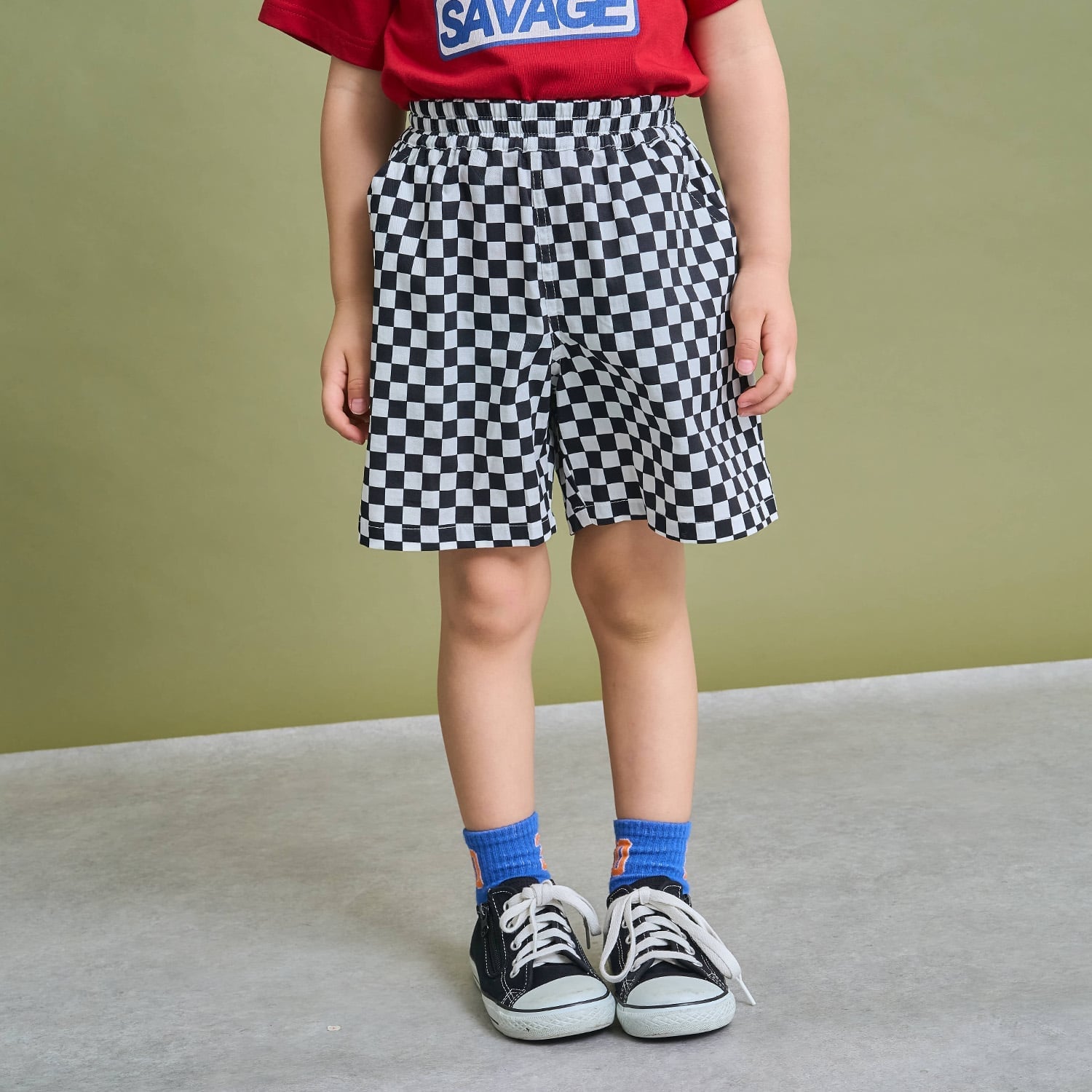 【ストレッチで動きやすい】アソート総柄4分丈パンツ