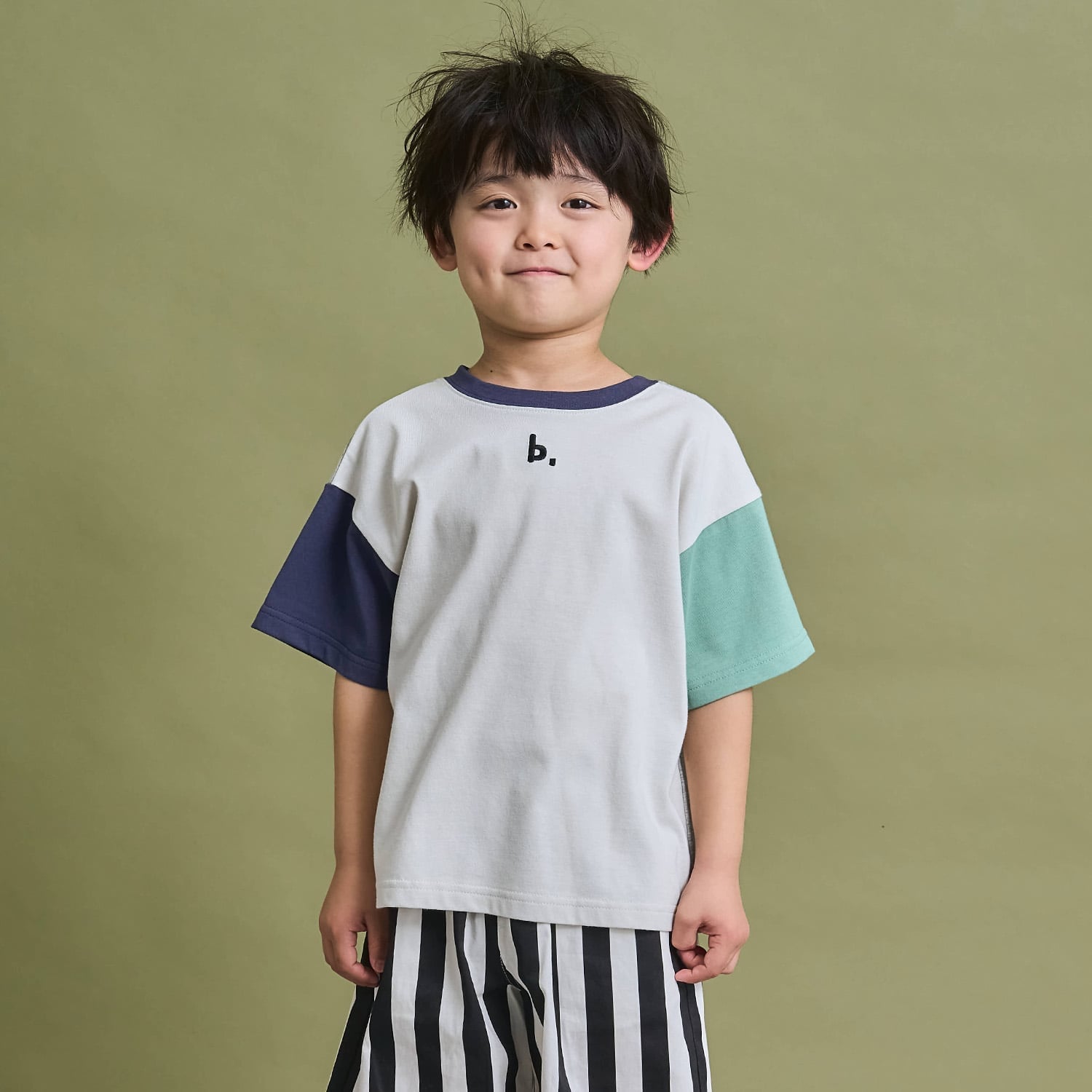 【防汚・速乾・型崩れしない】【どちらが前でもOK】テトラード配色Tシャツ