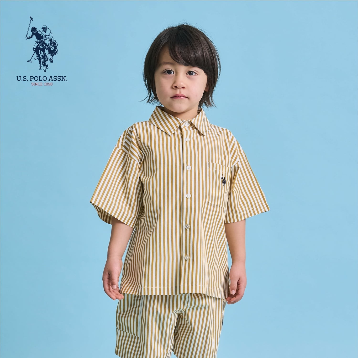 【U.S. POLO ASSN.】【セットアップ可】半袖リラックスシャツ