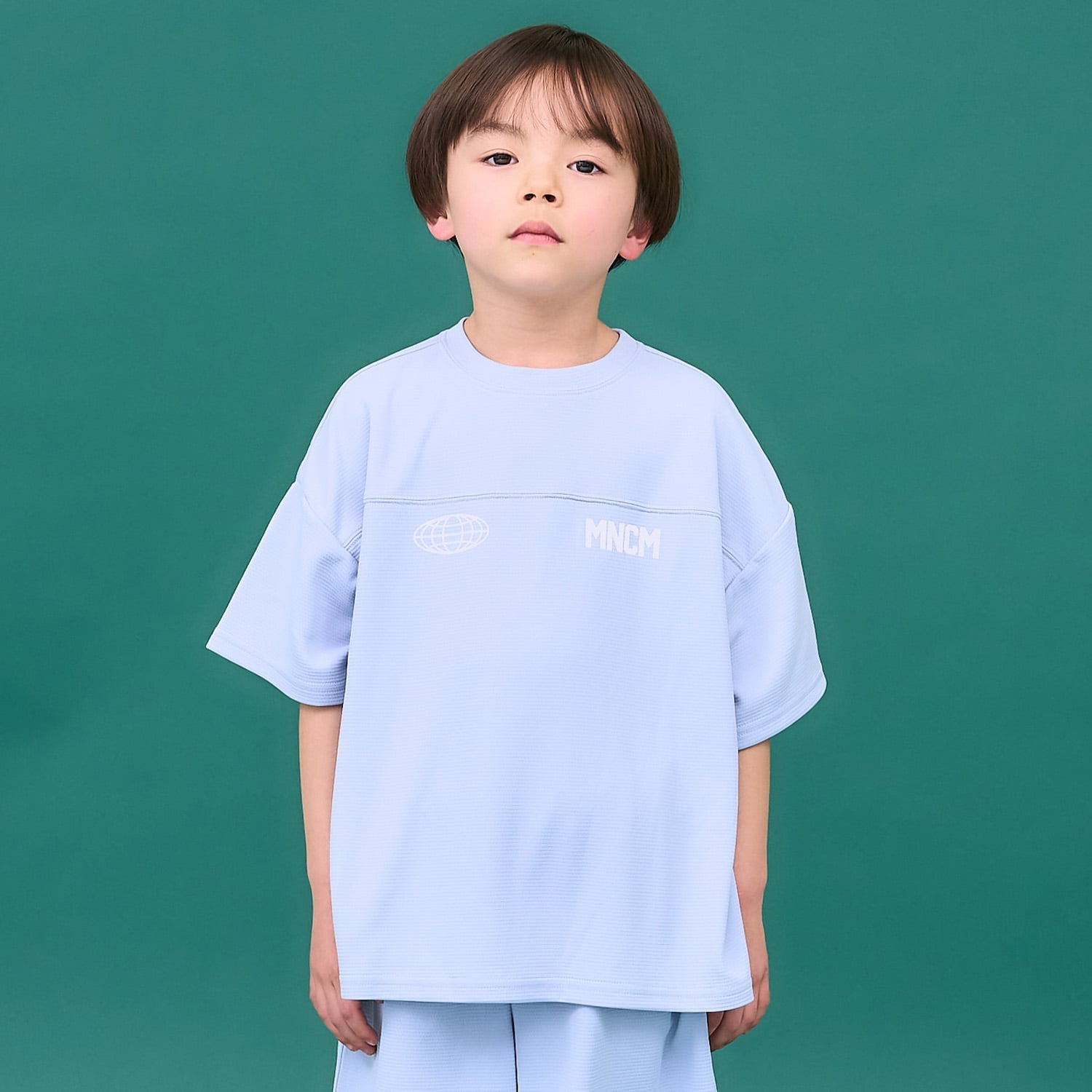 【セットアップ可】どちらが前でもOK！メッシュビッグサイズTシャツ【MNCM】