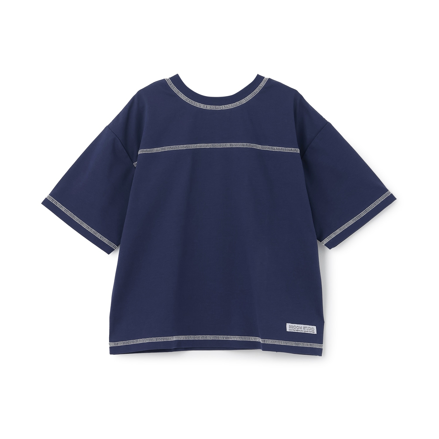 【予約/6月中旬~下旬入荷予定】【熱をブロック】【どちらが前でもOK】配色ステッチTシャツ