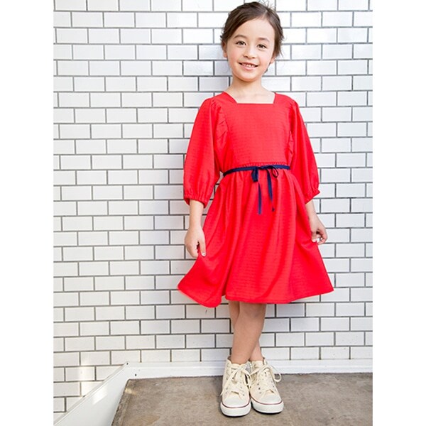 Narumiya Online ナルミヤ オンラインの公式通販サイトボリューム袖ワンピース 80 赤 キッズ