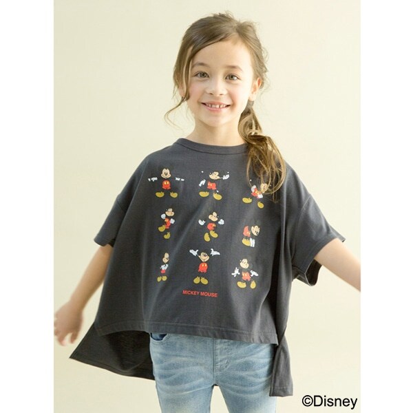 Narumiya Online ナルミヤ オンラインの公式通販サイトdisney ミッキーマウスデザイン超ビッグtシャツ 80 チャコール キッズ