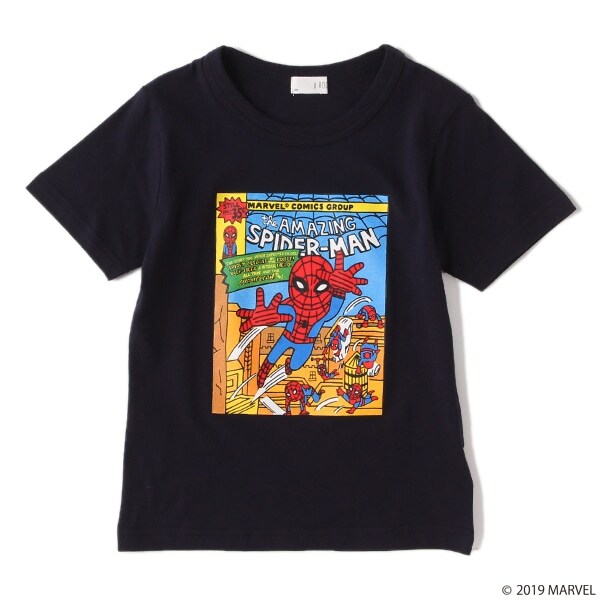 MARVEL スパイダーマンデザインTシャツ(100 赤): キッズ