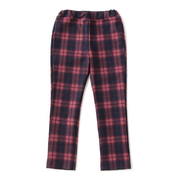 Narumiya Online ナルミヤ オンラインの公式通販サイトチェック柄カットスキニーパンツ 80 赤 キッズ