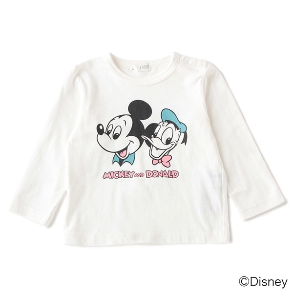 Narumiya Online ナルミヤ オンラインの公式通販サイト Disney ミッキー ドナルド デザインtシャツ 80 オフ ホワイト キッズ