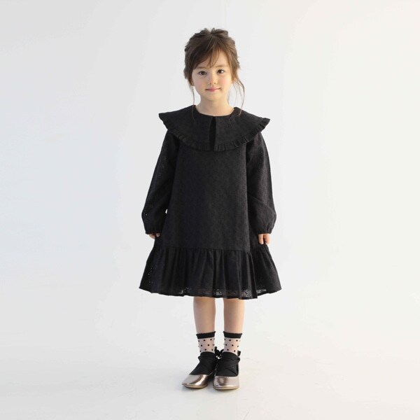 Narumiya Online ナルミヤ オンラインの公式通販サイトビックカラーワンピース 90 黒 キッズ