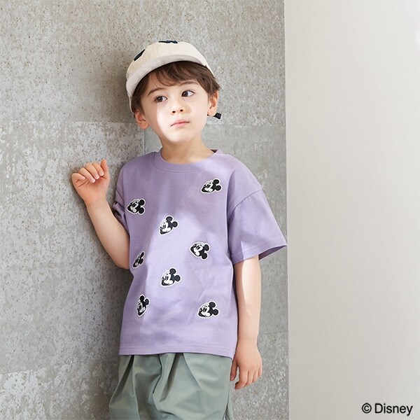 【DISNEY】MICKEY/刺しゅう半袖Tシャツ