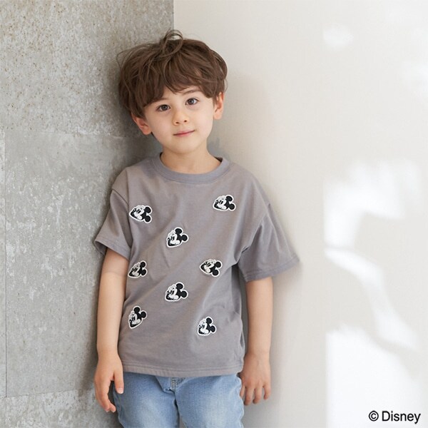 【DISNEY】MICKEY/刺しゅう半袖Tシャツ