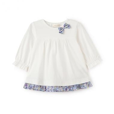 7分袖リバティリボンTシャツ