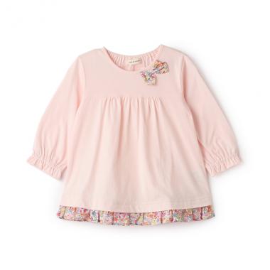 7分袖リバティリボンTシャツ