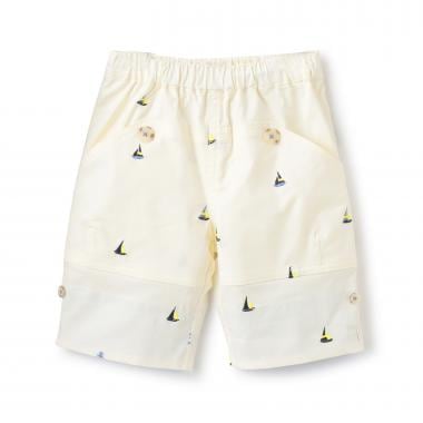 ヨット刺しゅうハーフパンツ