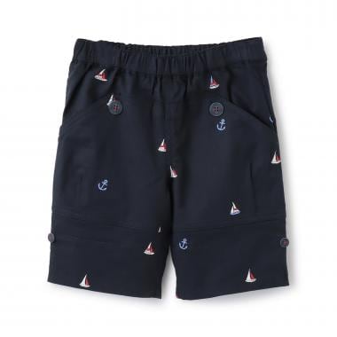 ヨット刺しゅうハーフパンツ